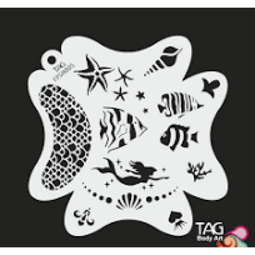 Tag Body Art Stencil, Under The Sea